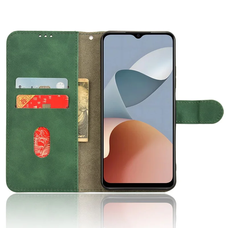 Phone Case for ZTE Blade A34 PU Leather Wallet Flip Phone Cover - Green