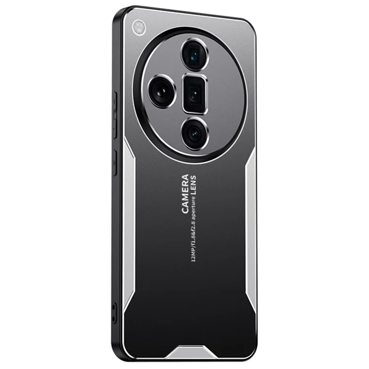 Pour Oppo Find X7 5G Étui de protection antichoc en alliage d'aluminium - Argent