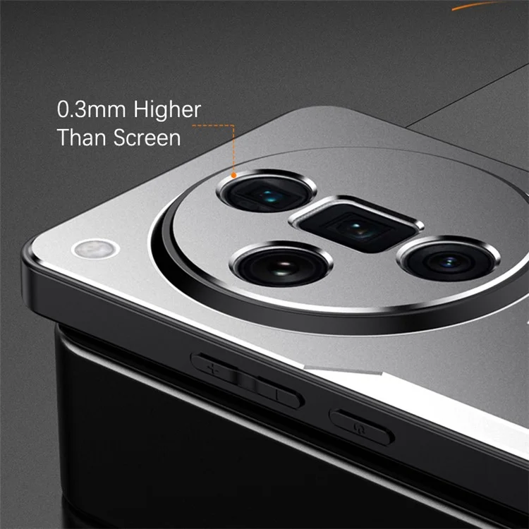 Pour Oppo Find X7 5G Étui de protection antichoc en alliage d'aluminium - Argent