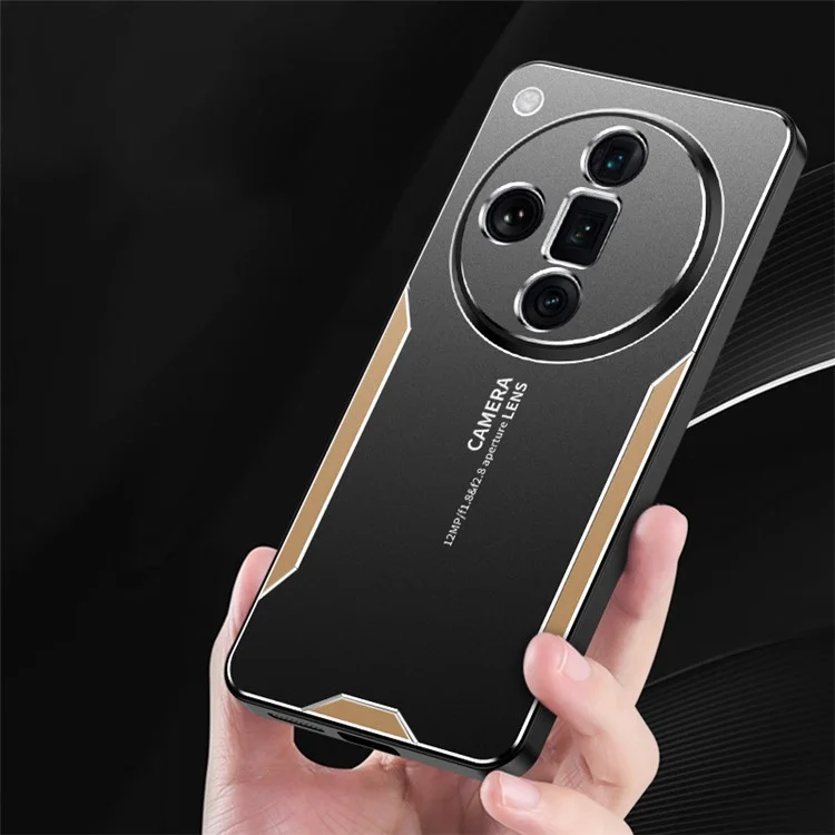 Pour Oppo Find X7 5G Étui de protection antichoc en alliage d'aluminium - Argent