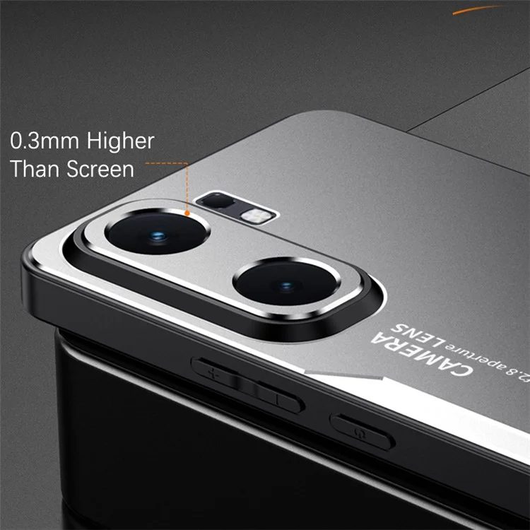Per vivo iQOO Neo9 5G Cover Protezione contro le cadute Lega di alluminio Cover in metallo per telefono - Argento
