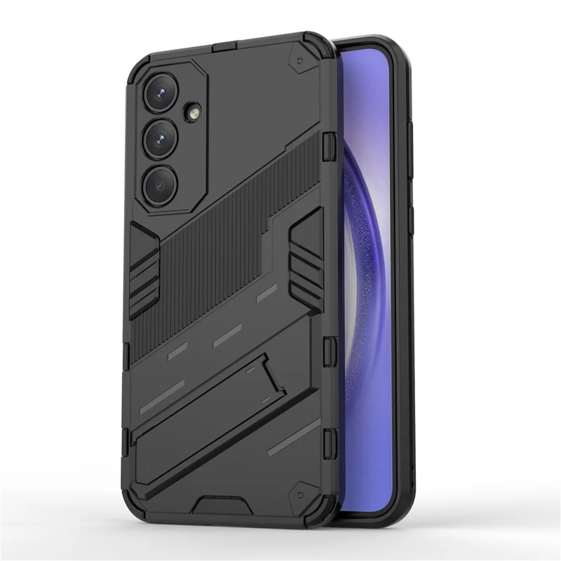 Per Samsung Galaxy A35 5G Case Slim-Fit TPU+PC Phone Cover con Supporto Invisibile - Nero