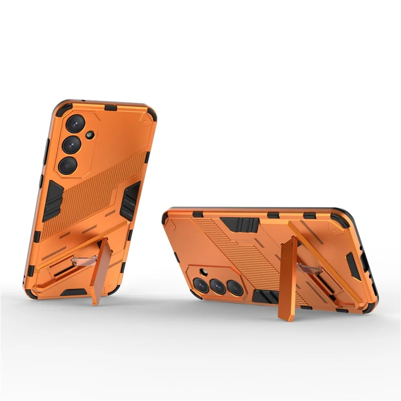 For Samsung Galaxy A35 5G Case Slim-Fit TPU+PC Phone Cover with Invisible Kickstand - Orange