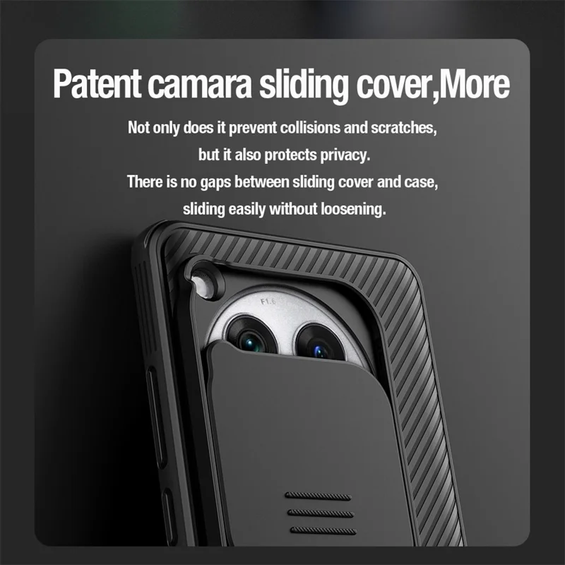 NILLKIN CamShield Pro Series For OnePlus 12 5G Case Slim Shockproof Phone Cover with Slide Camera Lid - Green