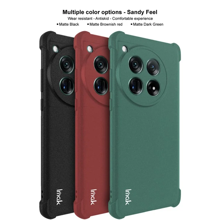 IMAK para OnePlus 12 5G Funda TPU mate Funda para teléfono Protección a prueba de golpes - Negro