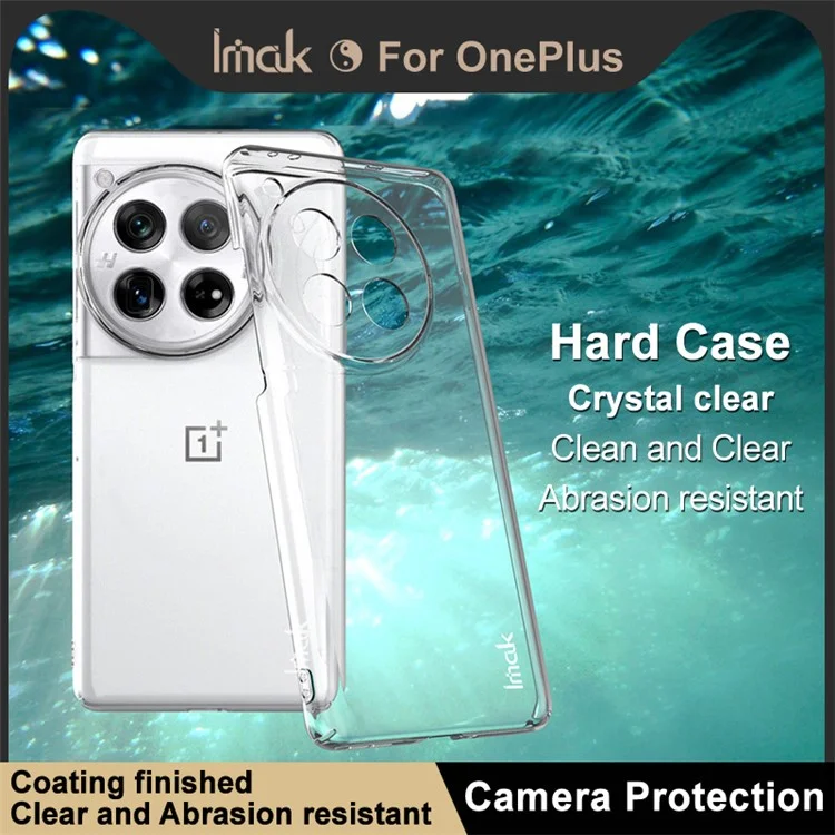 IMAK Crystal Case II Pro para OnePlus 12 5G Funda para Teléfono Celular Carcasa Dura de PC Transparente