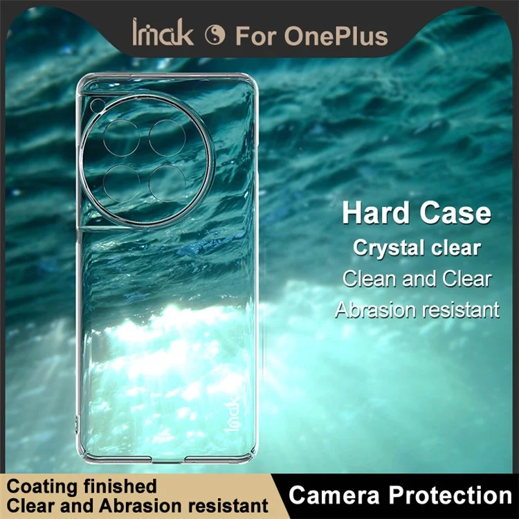IMAK Crystal Case II Pro para OnePlus 12 5G Funda para Teléfono Celular Carcasa Dura de PC Transparente