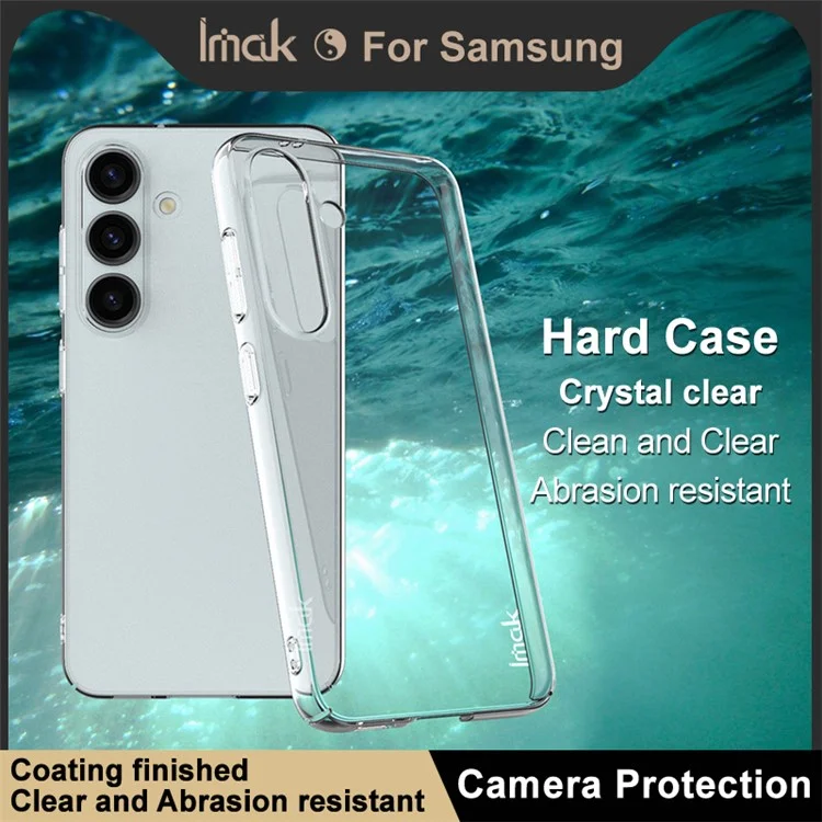 IMAK Crystal Case II Pro for Samsung Galaxy S24+ Case Anti-drop Hard PC Clear Phone Back Shell