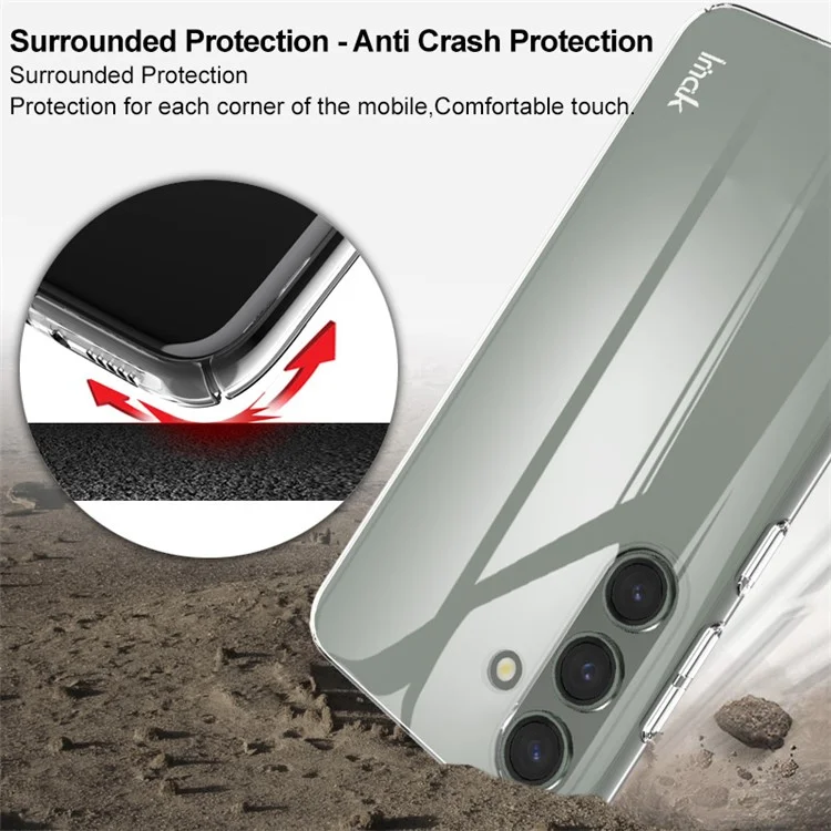 IMAK Crystal Case II Pro for Samsung Galaxy S24+ Case Anti-drop Hard PC Clear Phone Back Shell