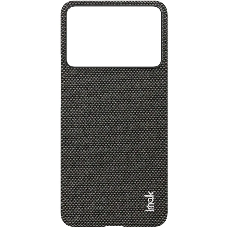 IMAK Ruiyi Series for Xiaomi Redmi K70E 5G / Poco X6 Pro 5G Case Fabric Texture Leather+PC Phone Back Cover - Black