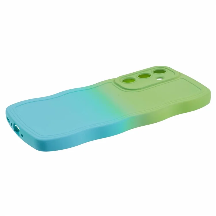 JTW-Serie für Samsung Galaxy A35 5G TPU-Handyhülle Farbverlauf Gummiüberzogene Abdeckung - Grün+Baby Blue