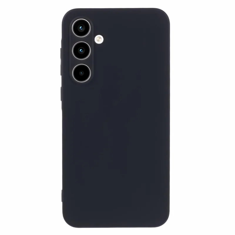 For Samsung Galaxy A55 5G Phone Case TPU Shockproof Cover with Soft Fiber Lining - Black