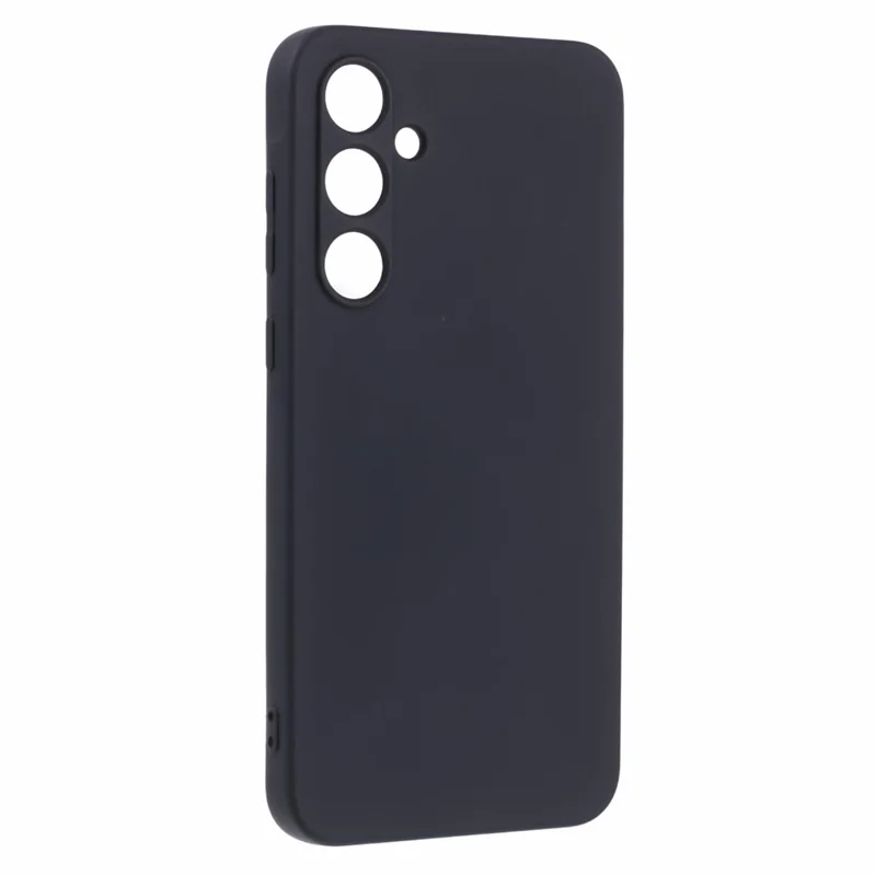 For Samsung Galaxy A55 5G Phone Case TPU Shockproof Cover with Soft Fiber Lining - Black