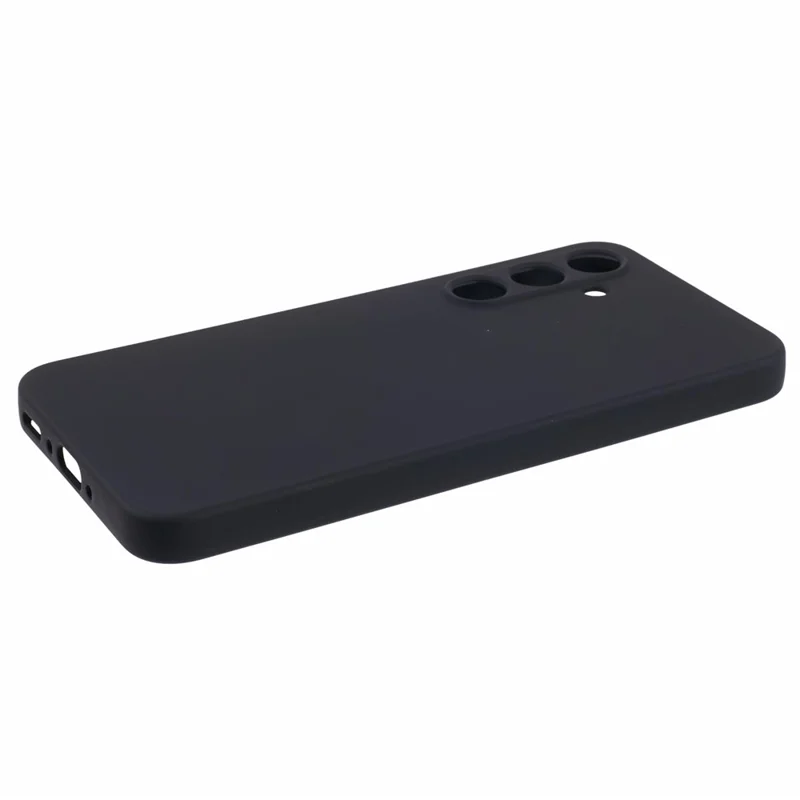 For Samsung Galaxy A55 5G Phone Case TPU Shockproof Cover with Soft Fiber Lining - Black