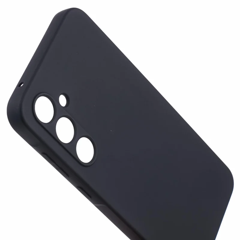 For Samsung Galaxy A55 5G Phone Case TPU Shockproof Cover with Soft Fiber Lining - Black