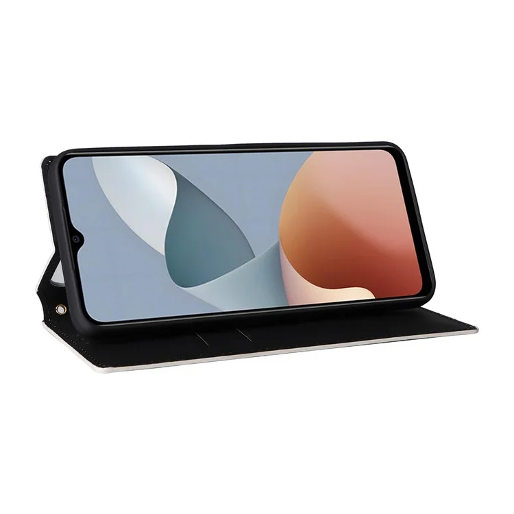 For ZTE Blade A54 Leather Case Magnetic Auto Closing Phone Wallet Cover - Silver