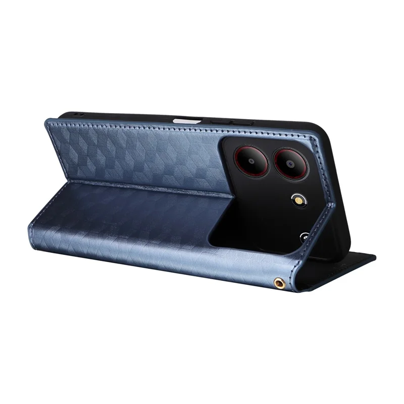 For ZTE Blade A54 Leather Case Magnetic Auto Closing Phone Wallet Cover - Blue