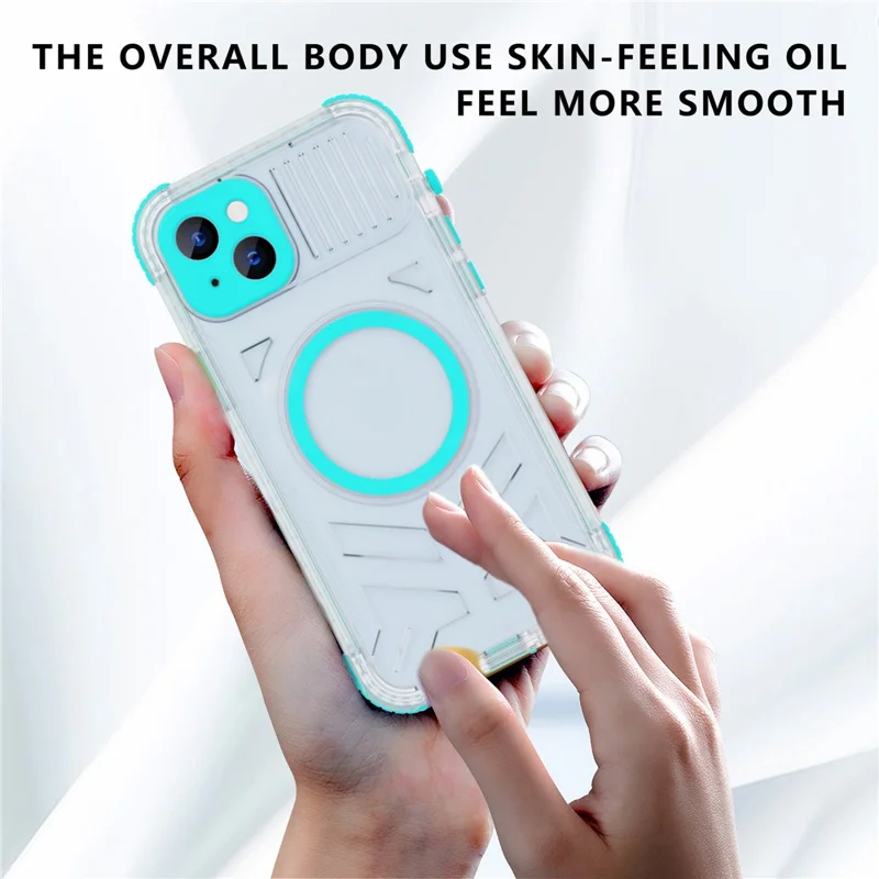 SHELLBOX CC Series For iPhone 15 IP68 Waterproof Phone Case Compatible with MagSafe Full Protection Cover - Lake Cyan