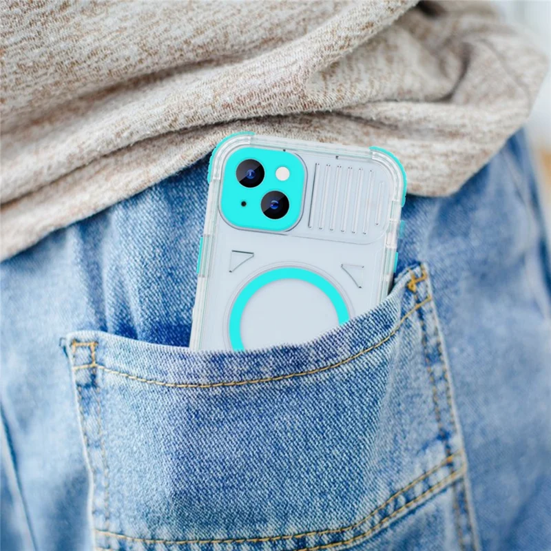 SHELLBOX CC Series For iPhone 15 IP68 Waterproof Phone Case Compatible with MagSafe Full Protection Cover - Lake Cyan