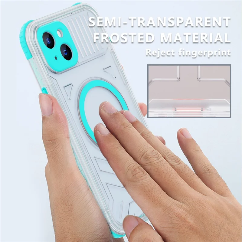 SHELLBOX CC Series For iPhone 15 IP68 Waterproof Phone Case Compatible with MagSafe Full Protection Cover - Lake Cyan