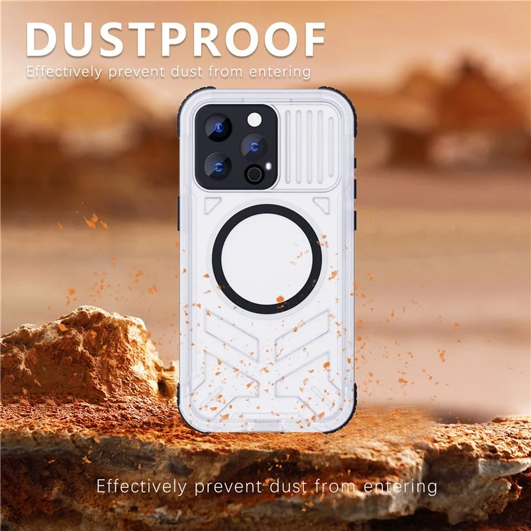 SHELLBOX Série CC pour iPhone 15 Pro Max IP68 Étui de protection complète étanche à l'eau compatible avec MagSafe - Noir