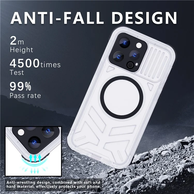 SHELLBOX Série CC pour iPhone 15 Pro Max IP68 Étui de protection complète étanche à l'eau compatible avec MagSafe - Noir