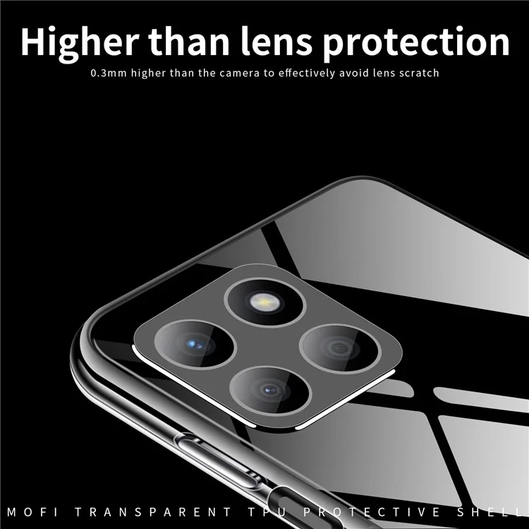 MOFI For Honor X8b 4G Funda transparente para teléfono de TPU suave y protectora