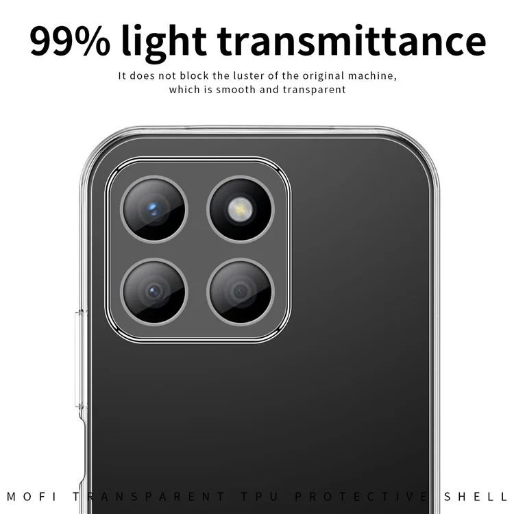 MOFI For Honor X8b 4G Funda transparente para teléfono de TPU suave y protectora