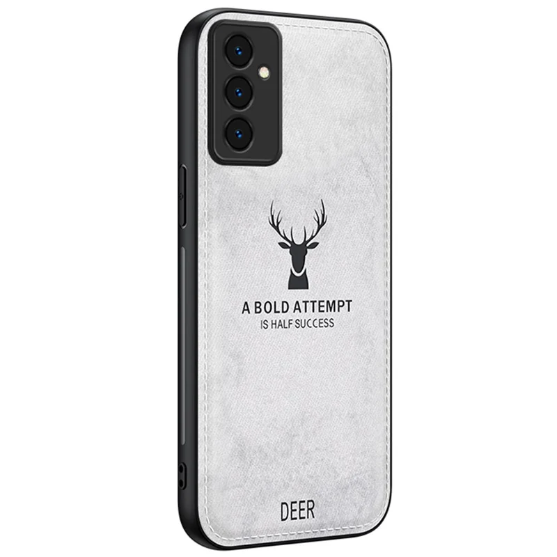 For Samsung Galaxy A35 5G Phone Case Shockproof Hybrid Protective Cover Deer Pattern - Grey