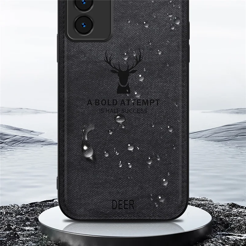 For Samsung Galaxy A35 5G Phone Case Shockproof Hybrid Protective Cover Deer Pattern - Black