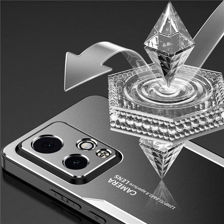For Honor 90 GT 5G Metalltelefon-Gehäuse, militärischer Schutz, stoßfest - Blau