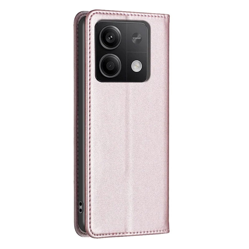 BINFEN COLOR BF18 Чехол для телефона Xiaomi Redmi Note 13 4G, держатель для карт, магнитное притяжение - Розовое золото