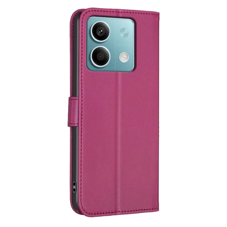 Para Xiaomi Redmi Note 13 4G Clover Leather Case Folio Stand View Phone Cover - Rose