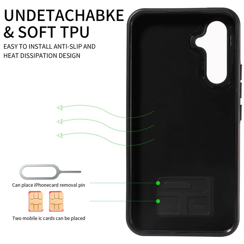 006 For Samsung Galaxy A54 5G Case Calf Texture Back Cover with Card Slot Kickstand - Red