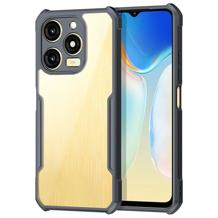 XUNDD Pour itel A70 Étuis de Téléphone Portable Acrylique+TPU Anti-Rayures Coque Arrière