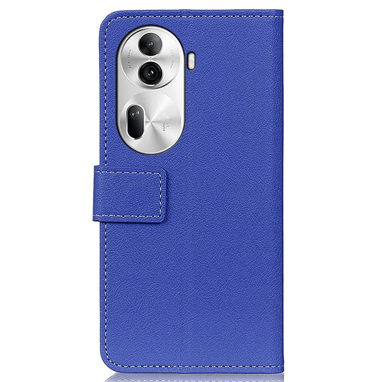 Pour Oppo Reno11 Pro 5G (Global) / Reno11 (Chine) 5G Étui Téléphone Coque en Cuir Portefeuille Support - Bleu