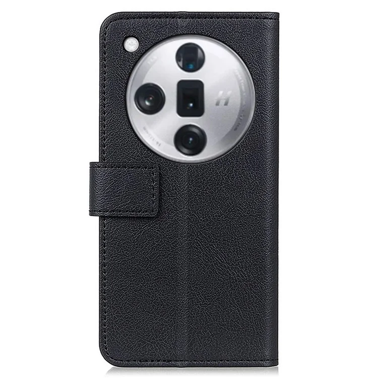 For Oppo Find X7 Pro / Find X7 Ultra Phone Case Wallet PU Leather Cover Stand - Black
