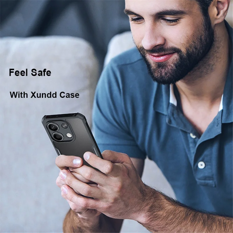 XUNDD Para Xiaomi Redmi Note 13 4G Case Proteção Contra Quedas TPU+Acrílico Capa de Telefone Inteligente