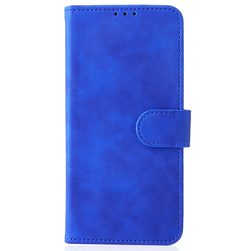 For Motorola Moto G45 5G / G34 5G Leather Case Wallet Phone Cover Skin-Touch Texture - Blue