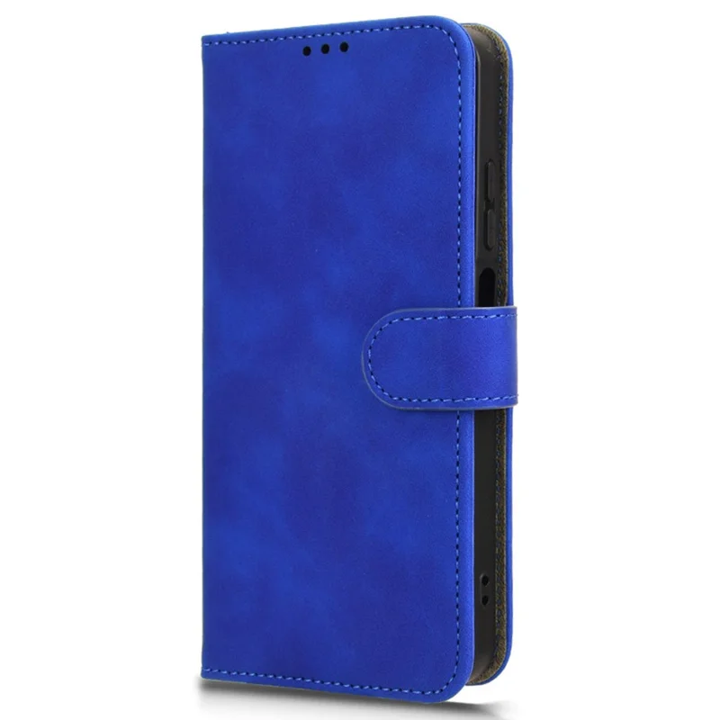 For Motorola Moto G45 5G / G34 5G Leather Case Wallet Phone Cover Skin-Touch Texture - Blue
