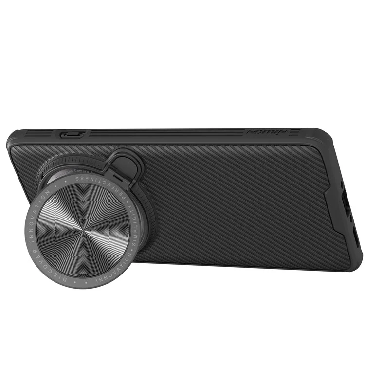NILLKIN CamShield Prop Magnetic Series para Oppo Find X7 Ultra Funda de teléfono Cubierta de lente Soporte - Negro