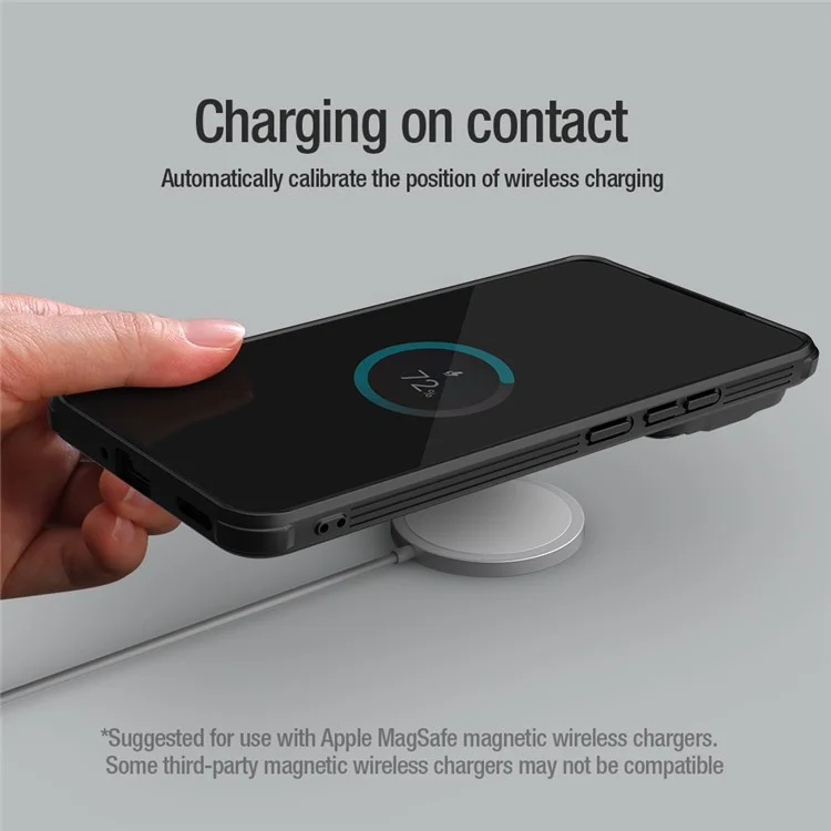 NILLKIN CamShield Prop Magnetic Series para Oppo Find X7 Ultra Funda de teléfono Cubierta de lente Soporte - Negro