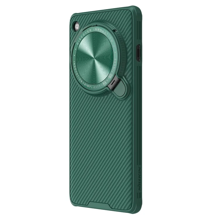NILLKIN CamShield Prop Magnetic Series pour Oppo Find X7 Ultra Coque de téléphone Couvercle d'objectif Kickstand - Vert