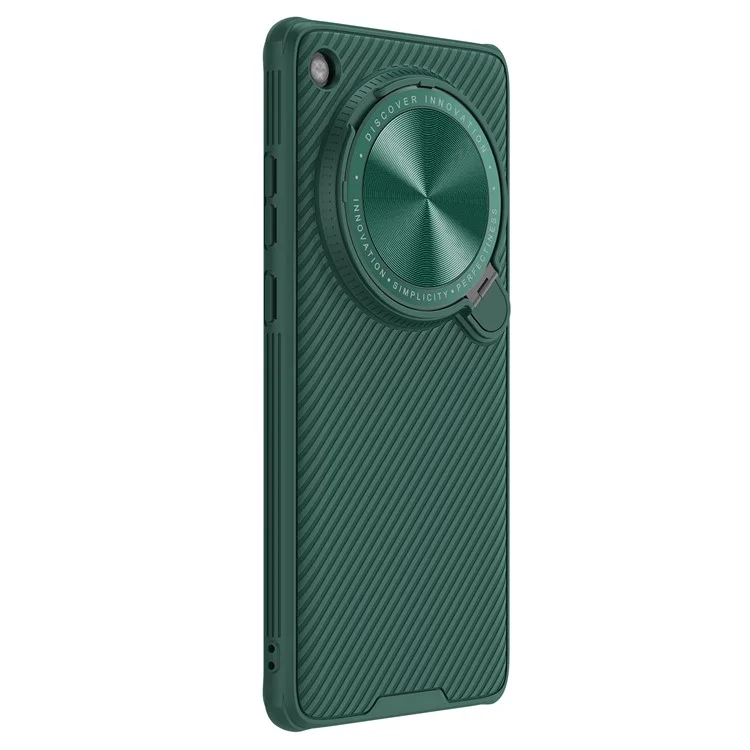 NILLKIN CamShield Prop Magnetic Series pour Oppo Find X7 Ultra Coque de téléphone Couvercle d'objectif Kickstand - Vert
