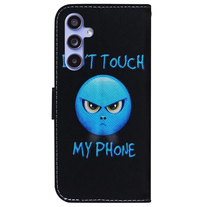 For Samsung Galaxy A35 5G Case Pattern Print Leather Phone Cover - Don't Touch My Phone