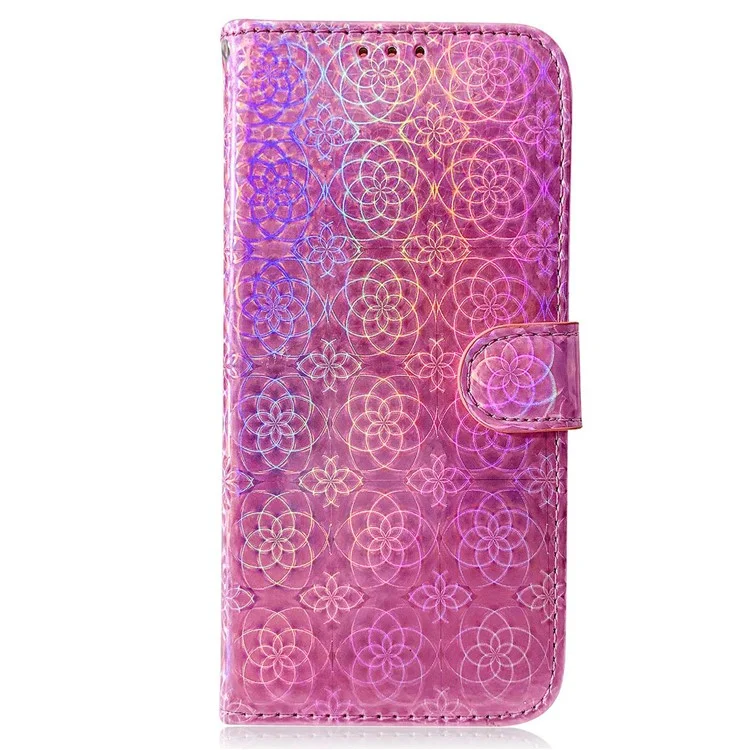 Para Samsung Galaxy A55 5G Caja Dazzling Flower Billetera Funda Móvil - Rosa
