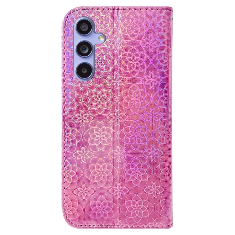 Para Samsung Galaxy A55 5G Caja Dazzling Flower Billetera Funda Móvil - Rosa