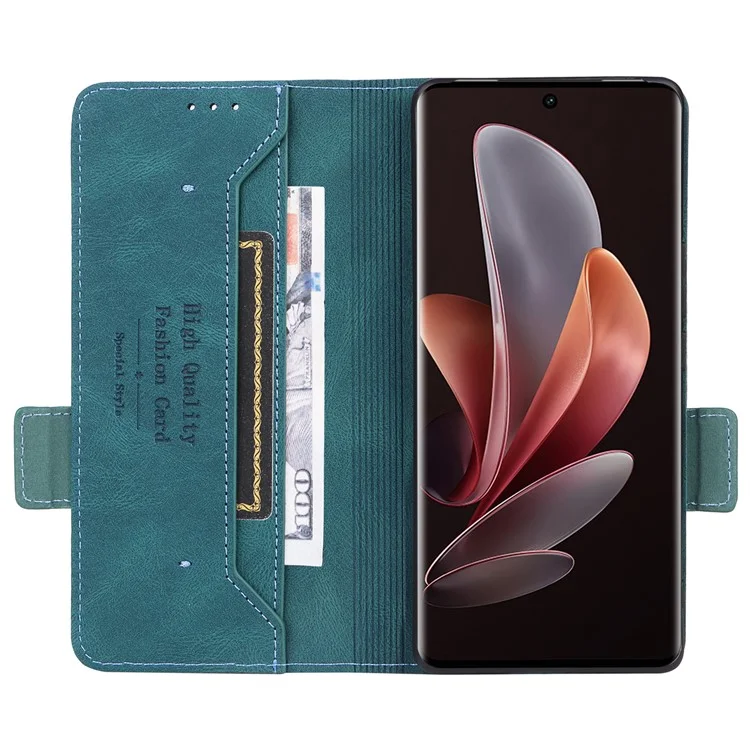 Per vivo V29 Pro 5G Custodia per telefono in pelle Flip Stand Cover con decoro Hardware - Blu