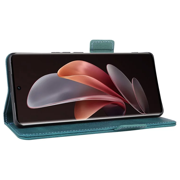 Per vivo V29 Pro 5G Custodia per telefono in pelle Flip Stand Cover con decoro Hardware - Blu