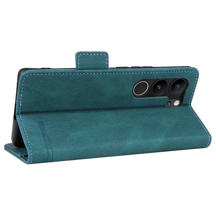 Per vivo V29 Pro 5G Custodia per telefono in pelle Flip Stand Cover con decoro Hardware - Blu